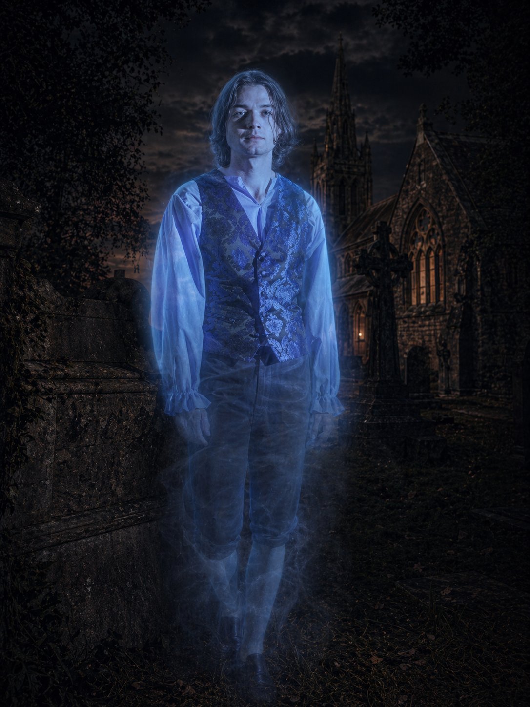 The Ghost of Percy Shelley, in the churchyard
